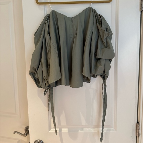 Caroline Constas army green Gabrielle top. Excellent condition! - Picture 4 of 4